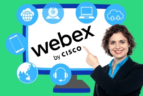 Webex monitor with icons